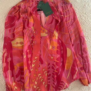 RIXO Ladies Silk Blouse. Size M.